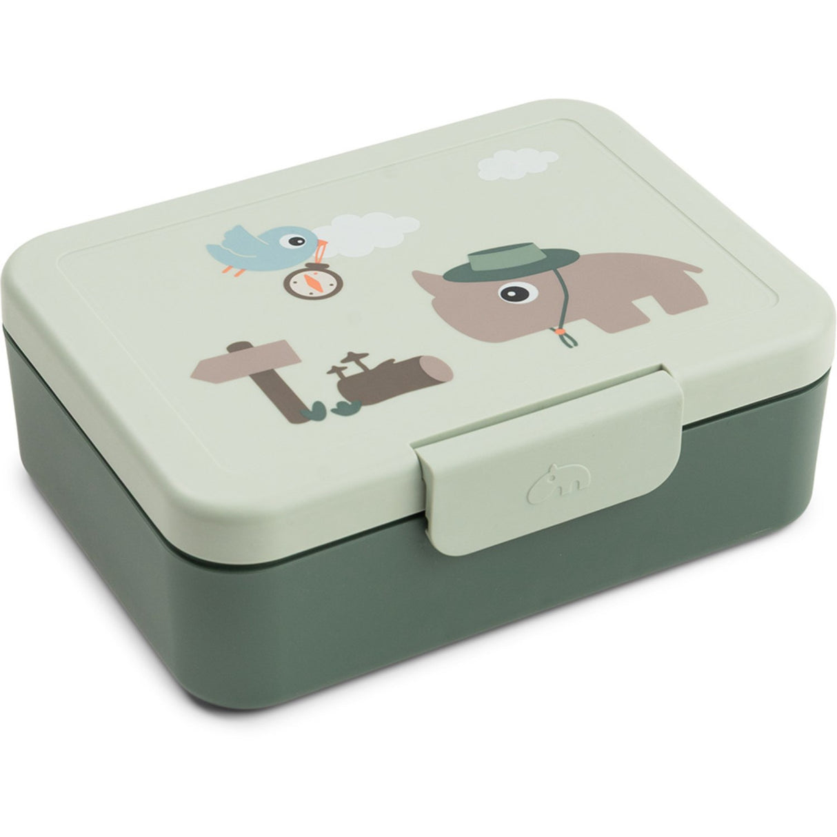 DonebyDeer Green Tiny Trails Lunch Box With Divider