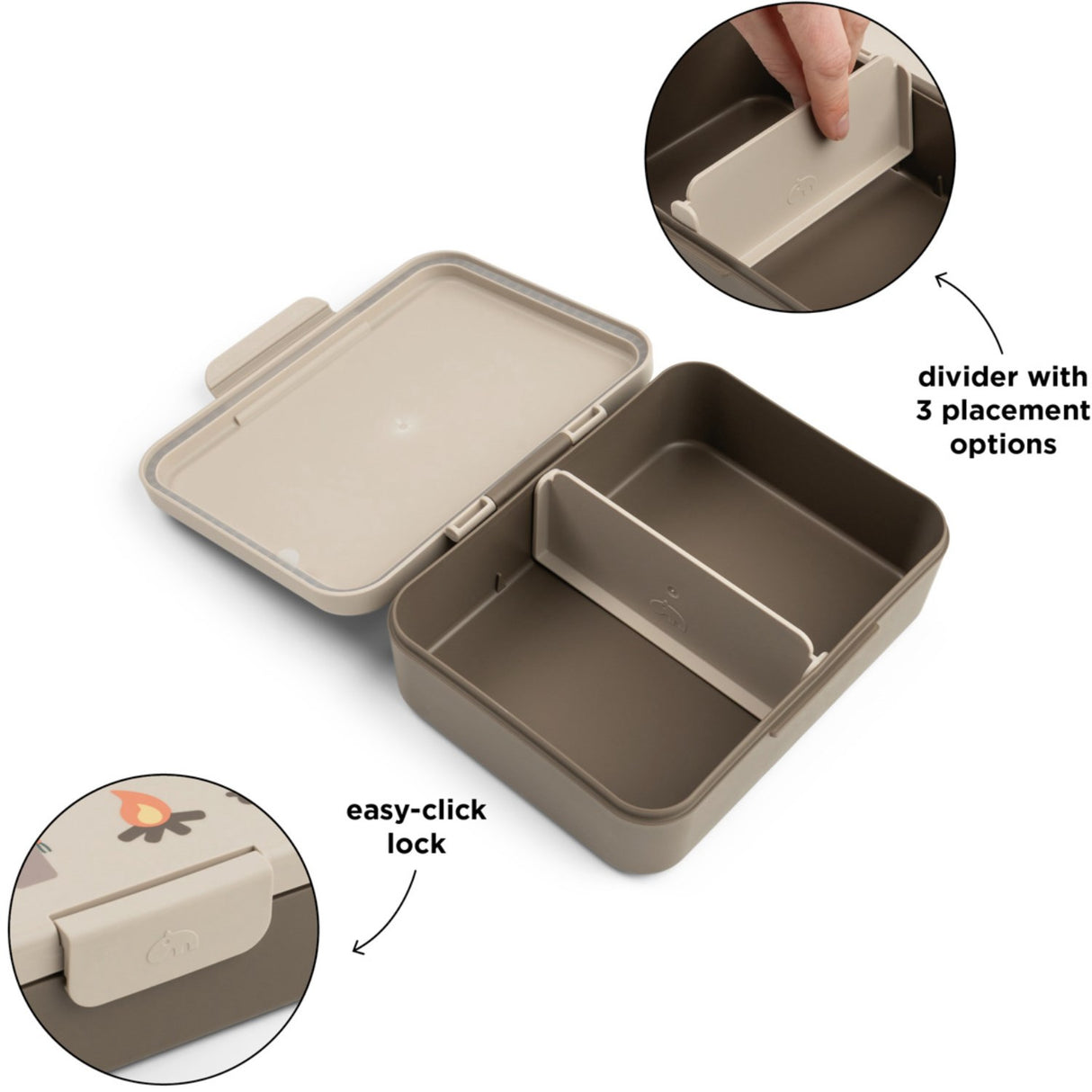 DonebyDeer Sand Tiny Trails Lunch Box With Divider