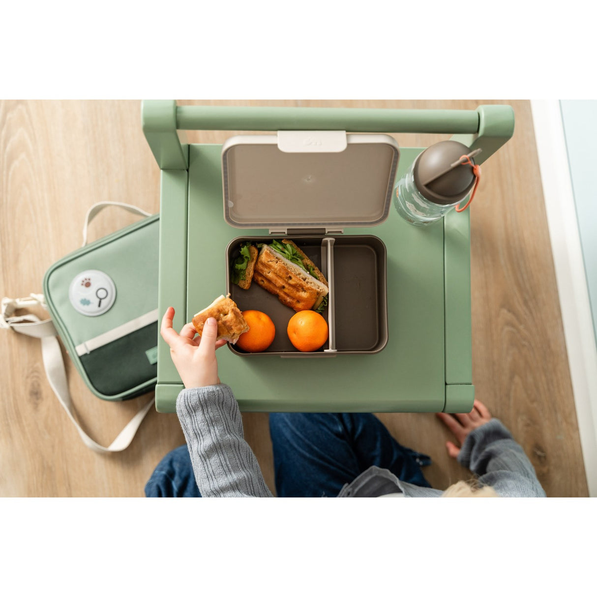 DonebyDeer Sand Tiny Trails Lunch Box With Divider