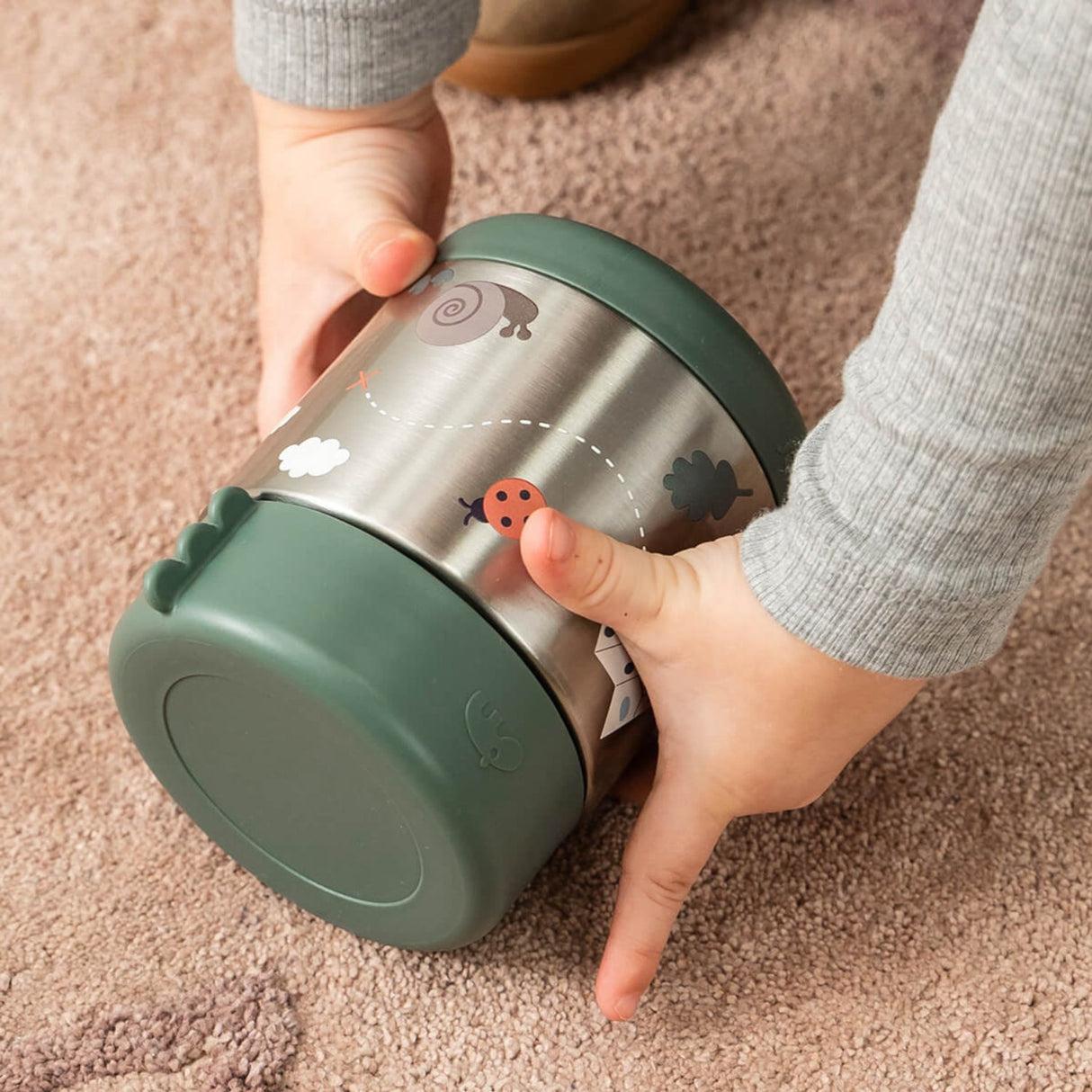 DonebyDeer Green Tiny Trails Insulated Food Jar