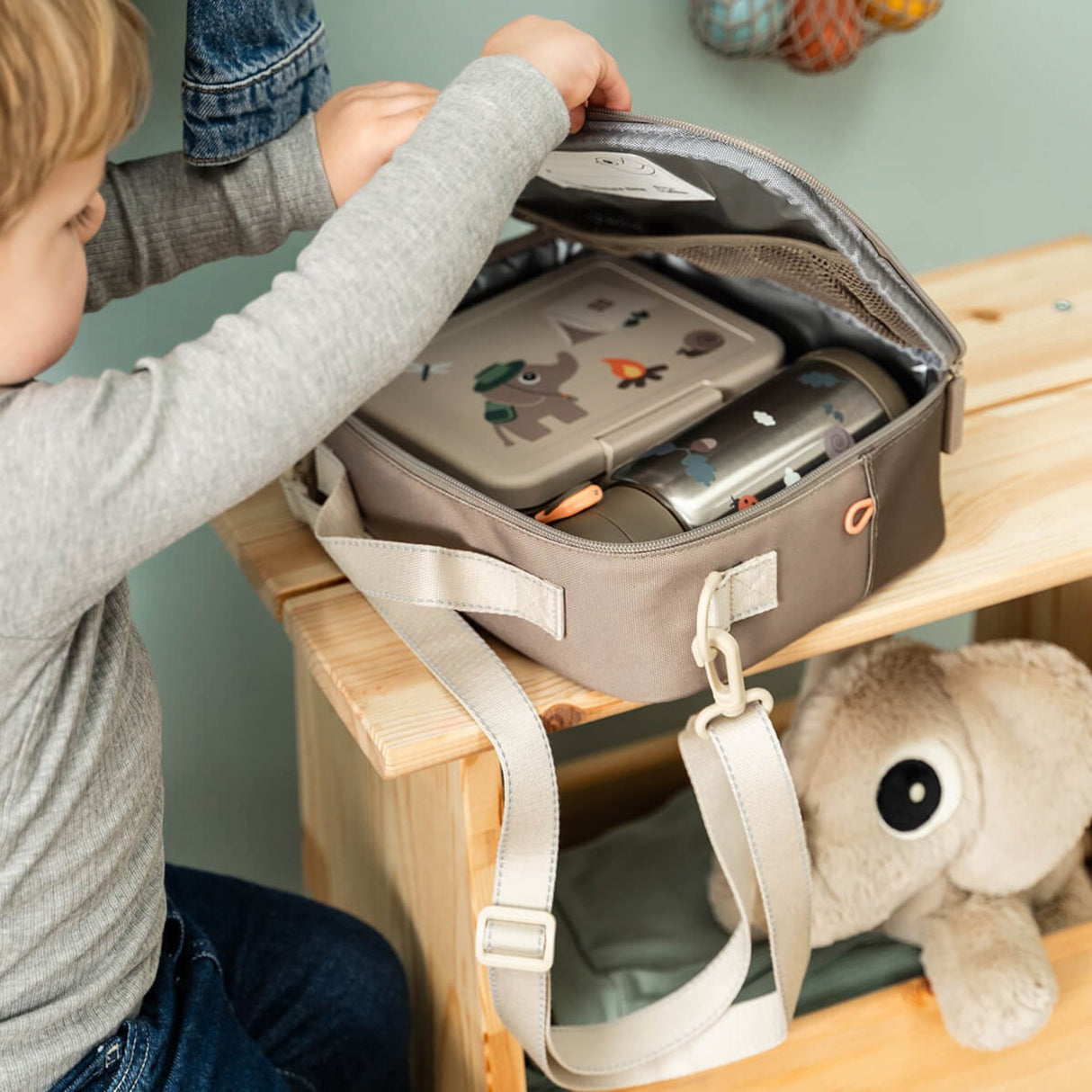 DonebyDeer Sand Tiny Trails Insulated Lunch Bag