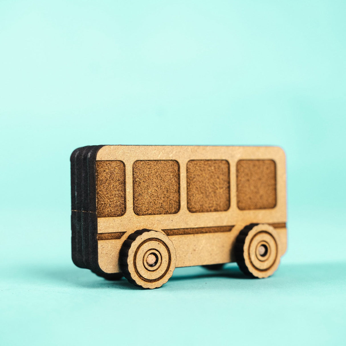 Crateit Town Wooden Toy Bus Adventures