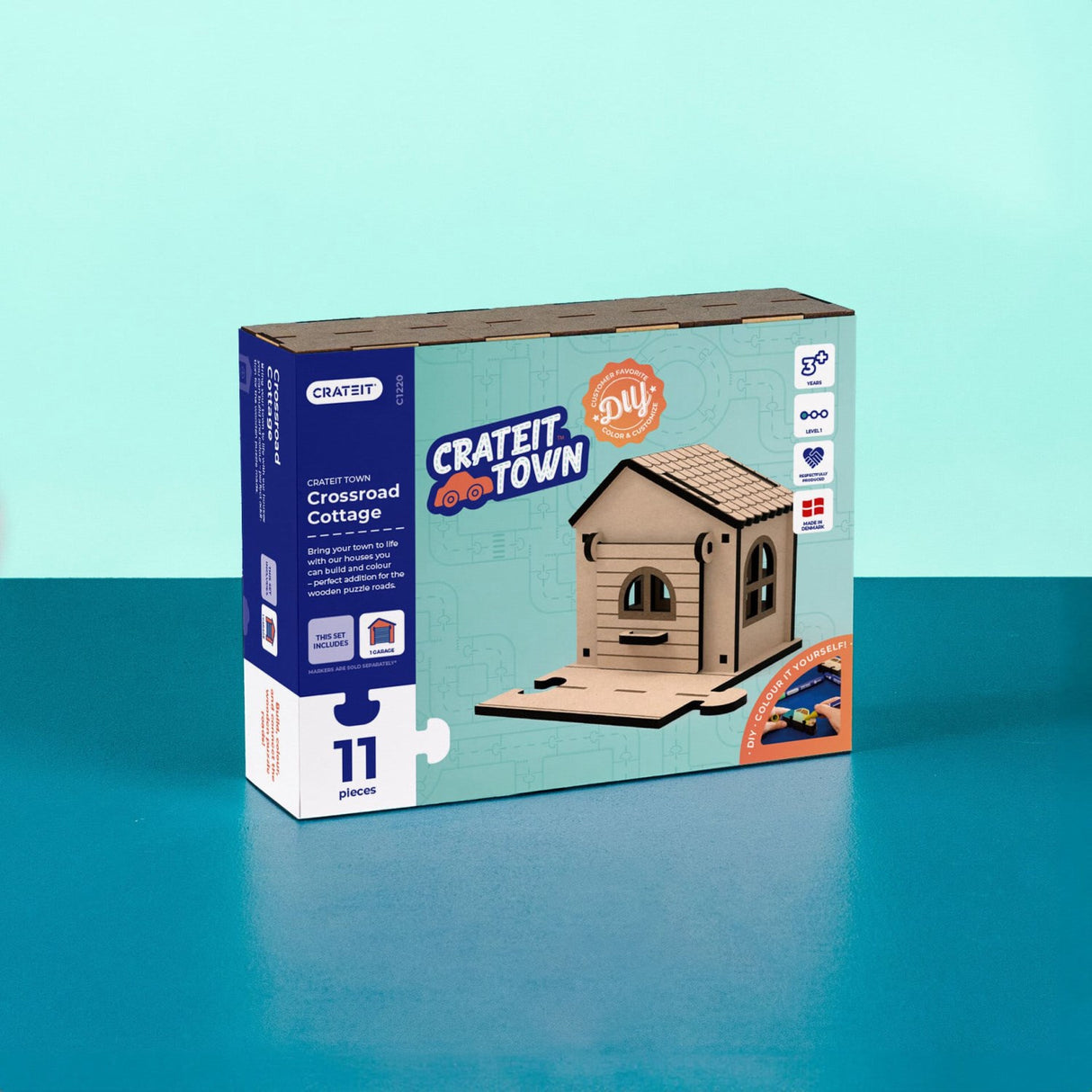 Crateit Town Wooden Toy Crossroad Cottage