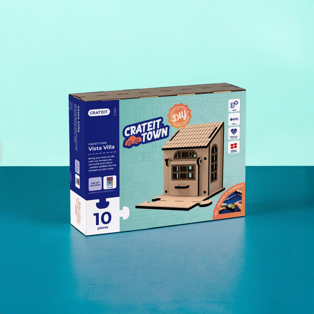 Crateit Town Wooden Toy Vista Villa