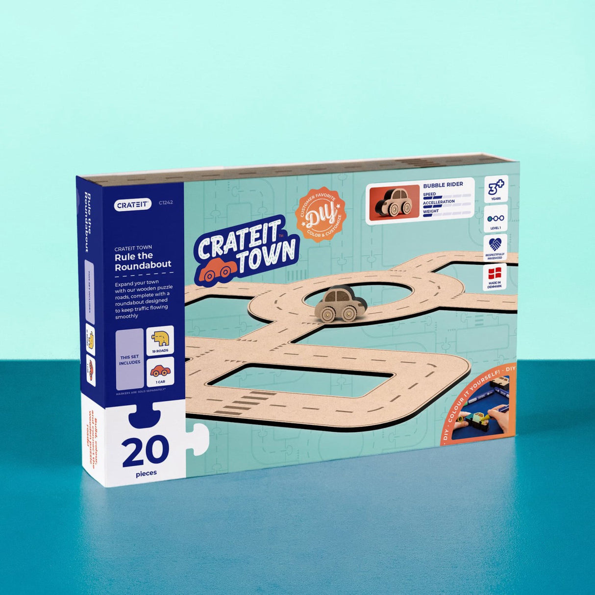 Crateit Town Wooden Toy Rule The Roundabout