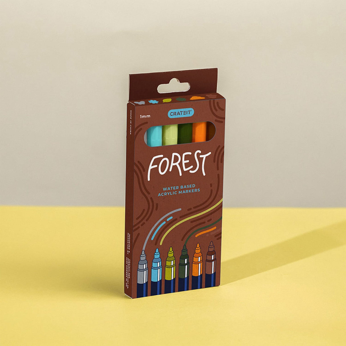 Crateit Forest Markers 1mm 6 Pack