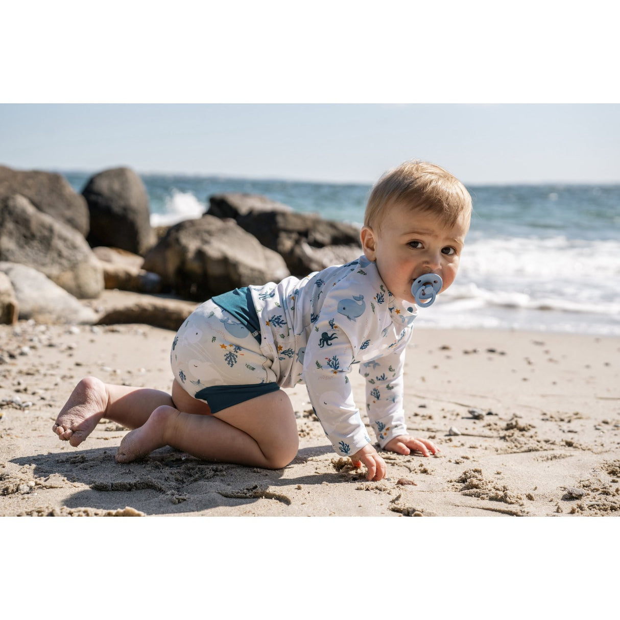 FILIBABBA Christian's Whale Tales Lucca Diaper Swim Pants