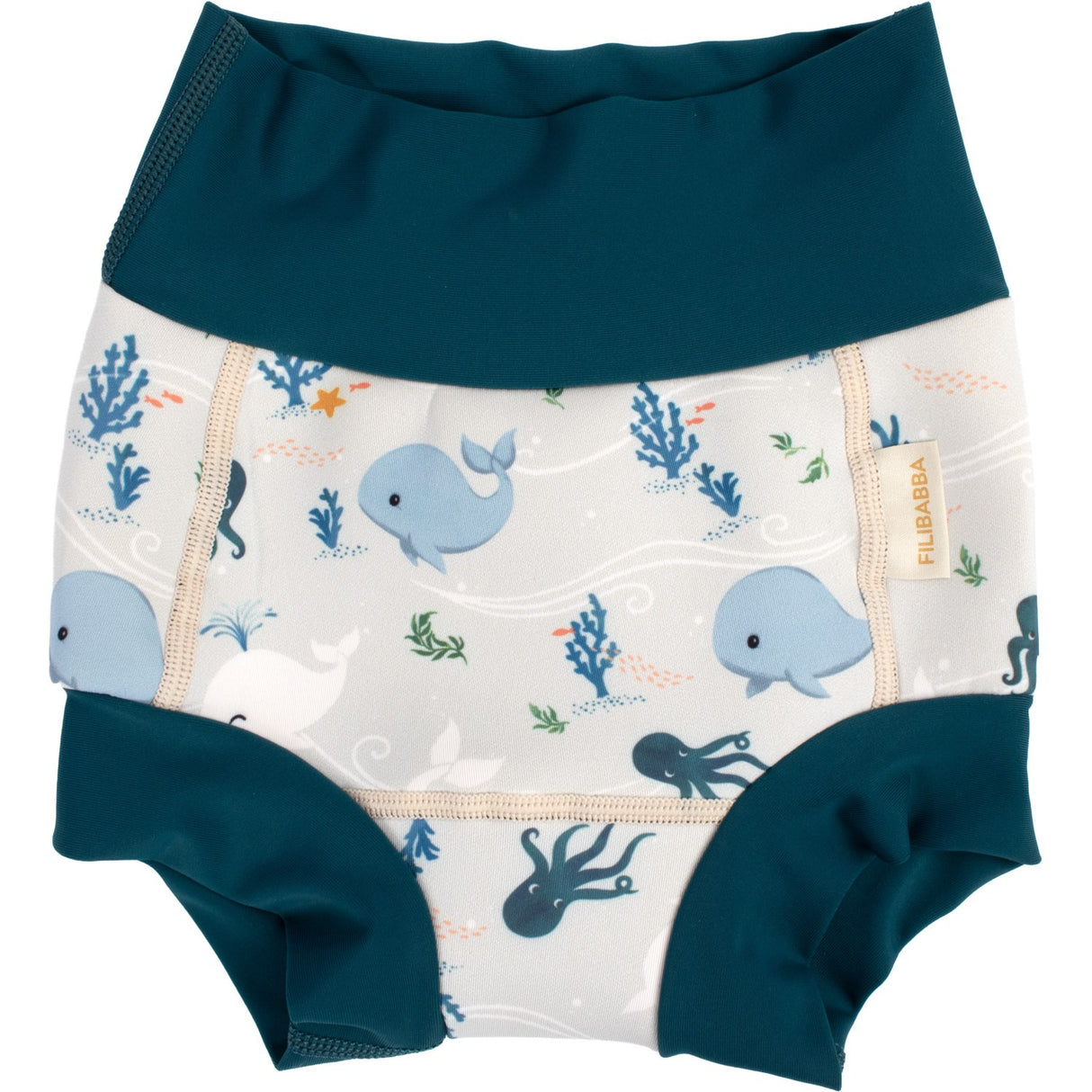 FILIBABBA Christian's Whale Tales Lucca Diaper Swim Pants