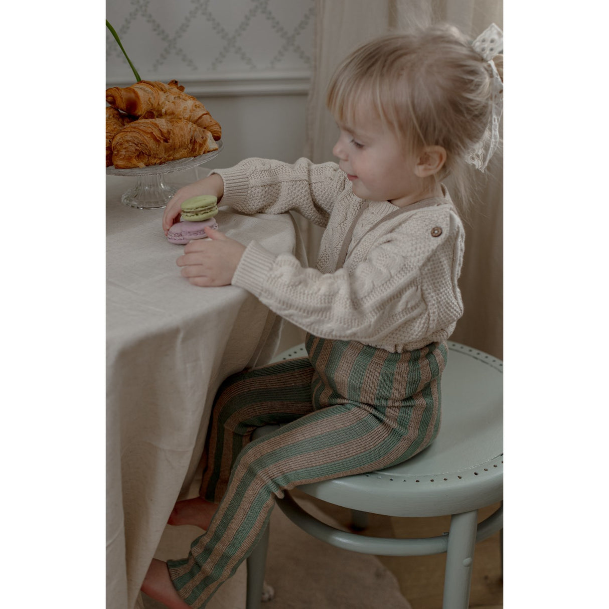 Silly Silas Matcha X Peanut Striped Footless Tights Special Edition