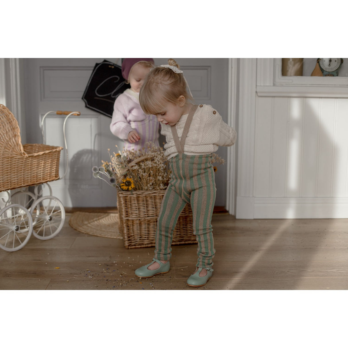 Silly Silas Matcha X Peanut Striped Footless Tights Special Edition
