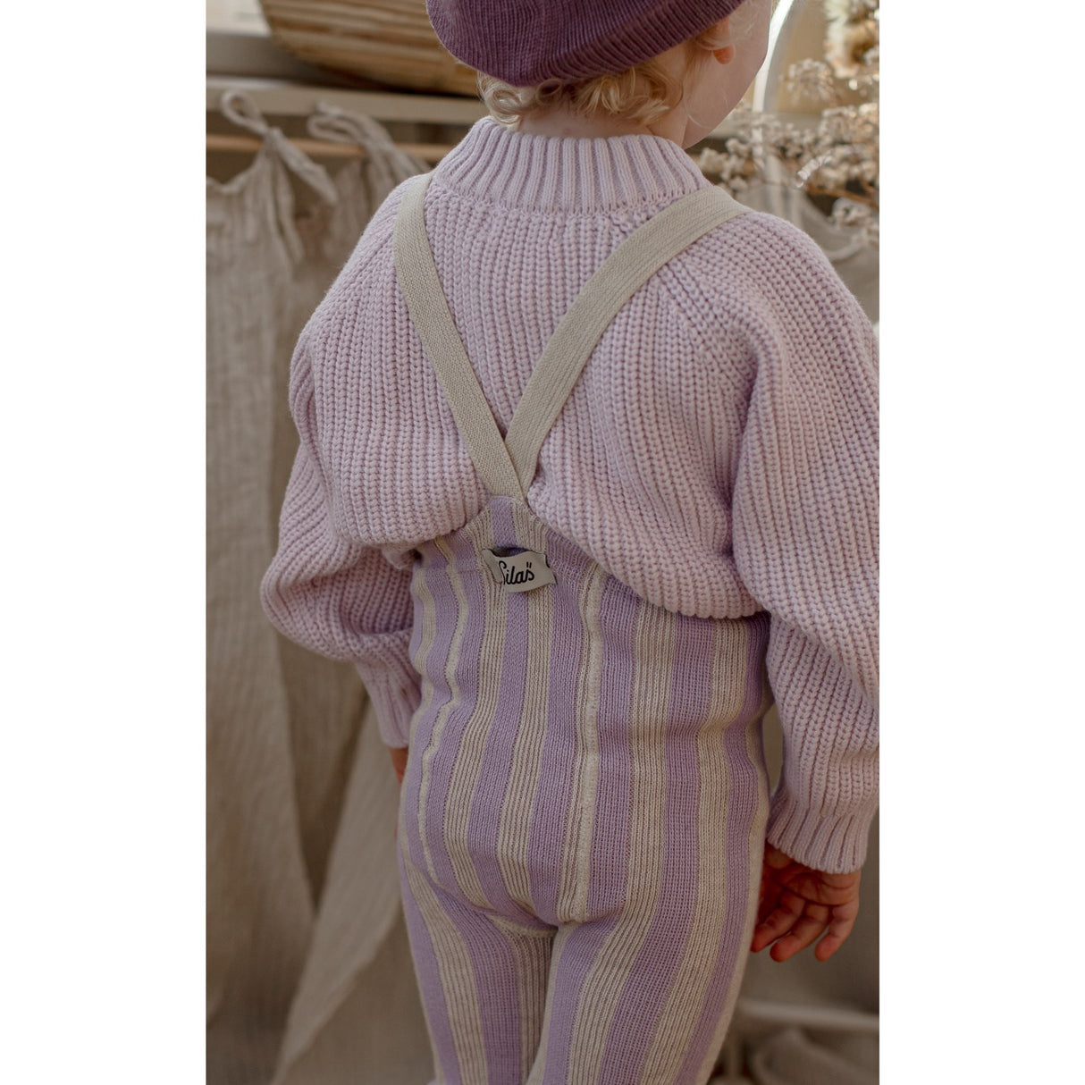 Silly Silas Lavender X Cream Striped Footless Tights Special Edition
