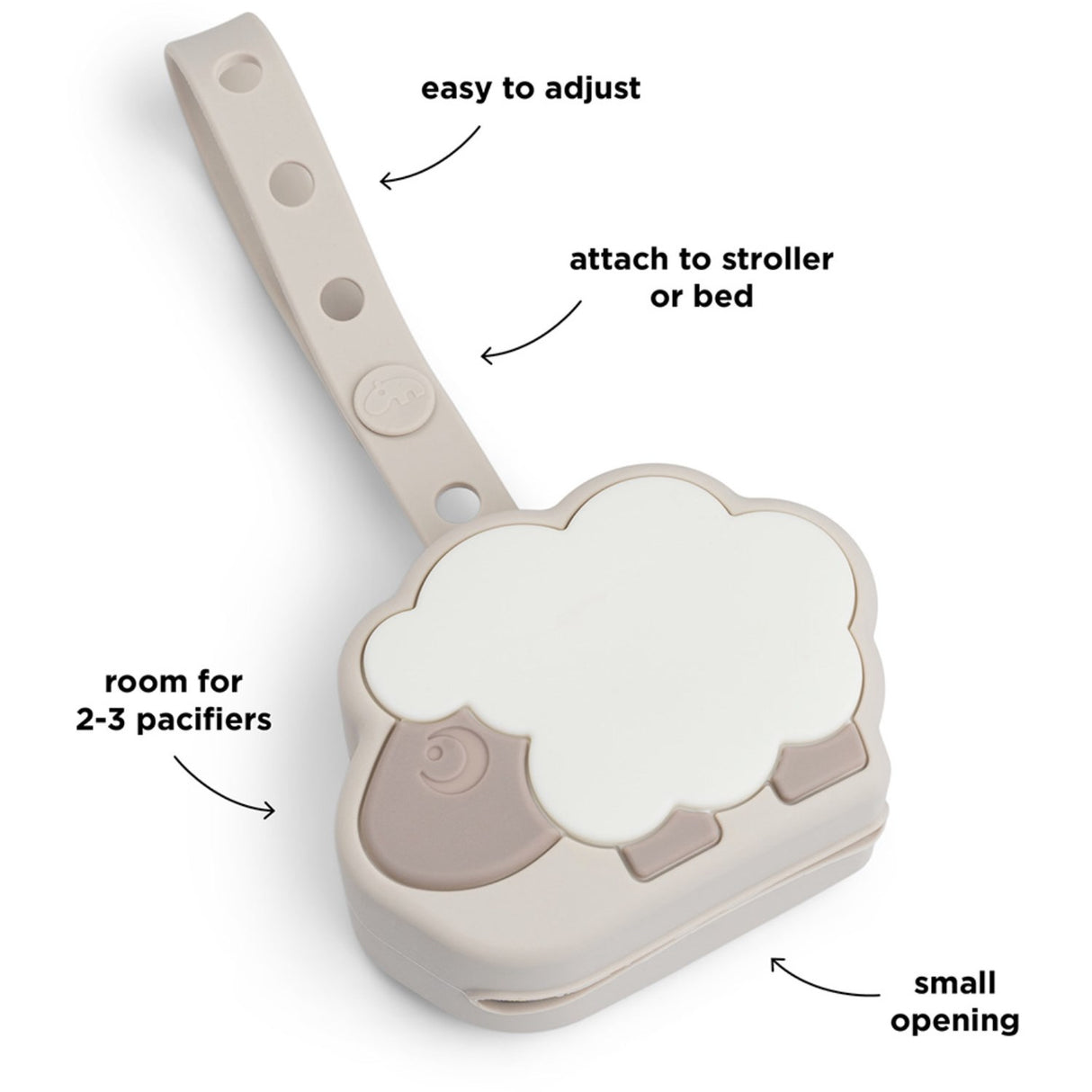 DonebyDeer Sand Sheepy Silicone Sutteholder