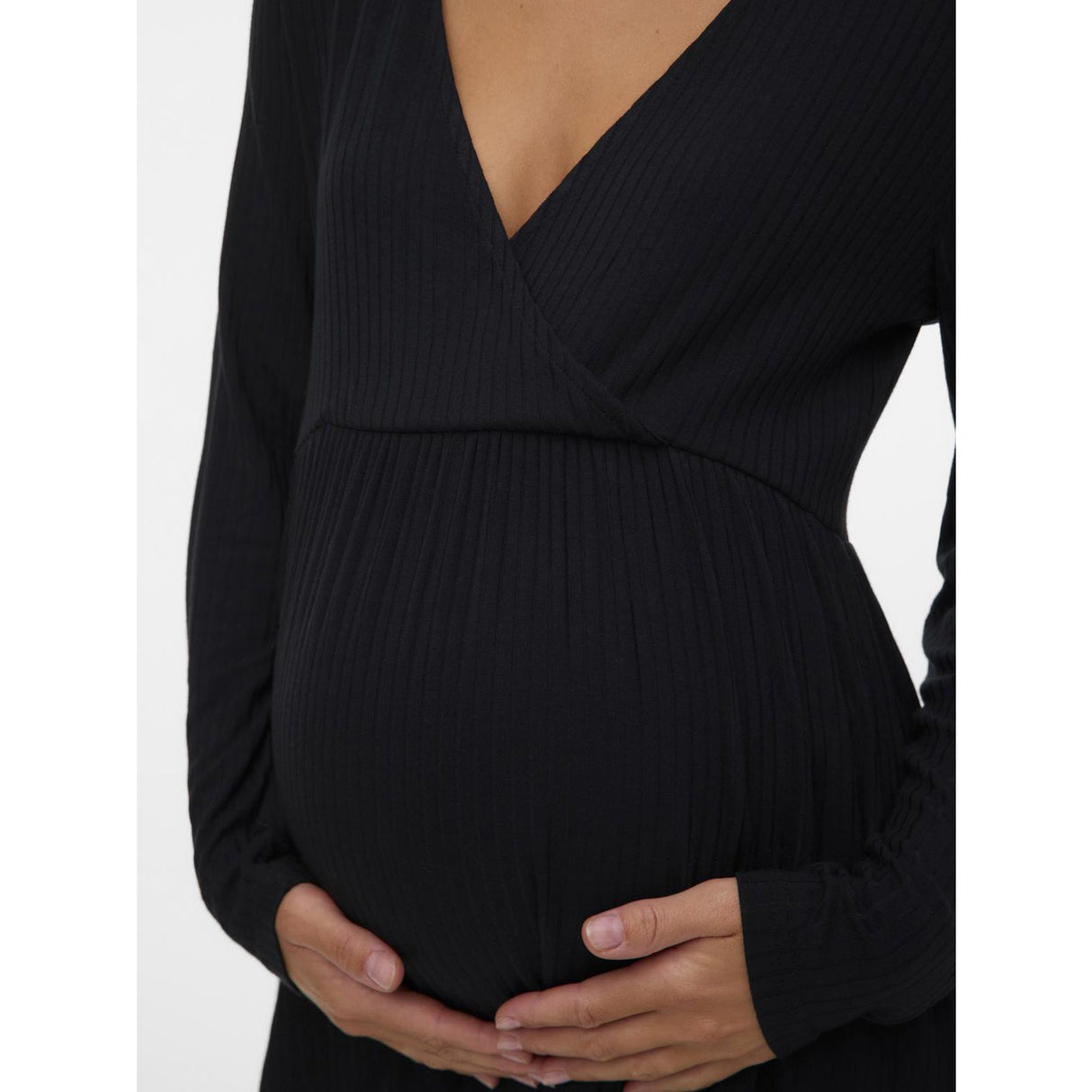 Mama;licious Black Mltrinity Tess Abk Ls Jrs Dress 2F