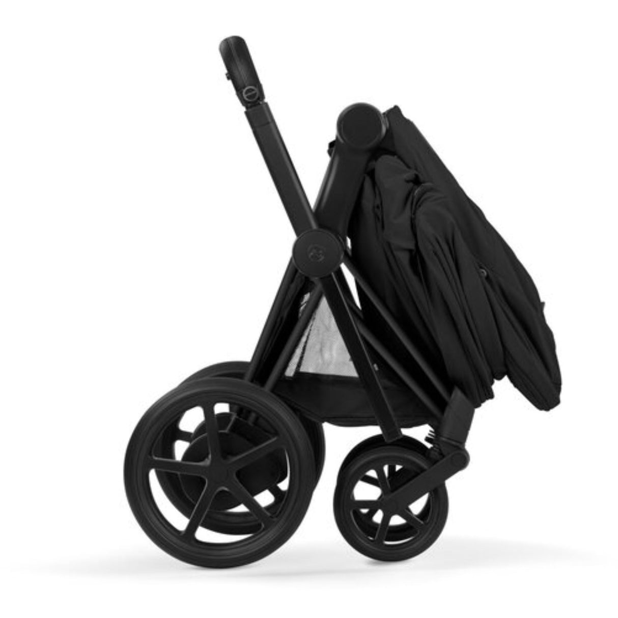 Cybex Sepia Black/Black Epriam Comfort Matt Black Inklusiv Foldbar Liggedel