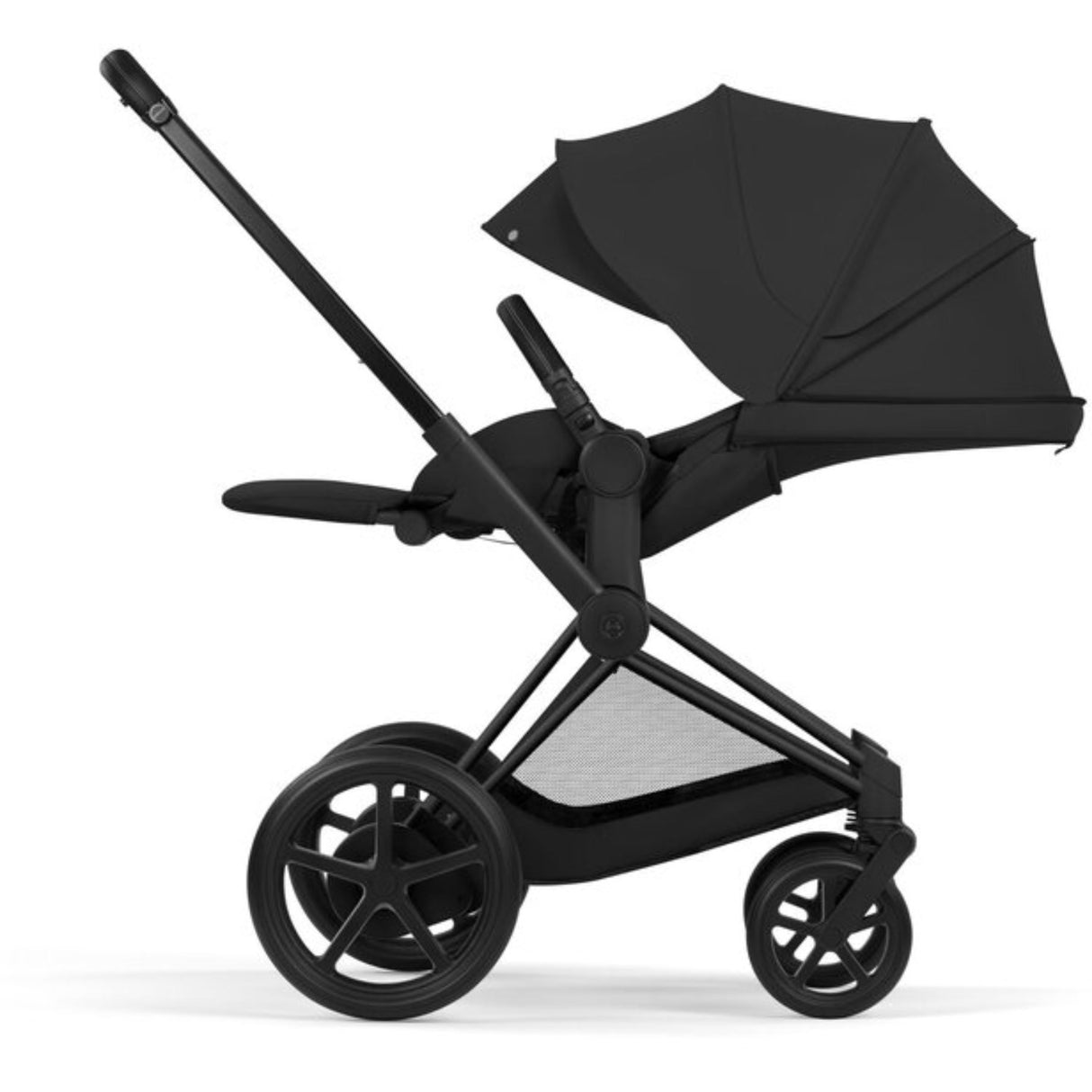 Cybex Sepia Black/Black Epriam Comfort Matt Black Inklusiv Foldbar Liggedel