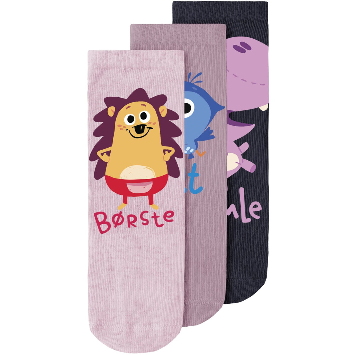 Name It Mauve Shadows Nmfabine Borste 3-Pack Socks Dr