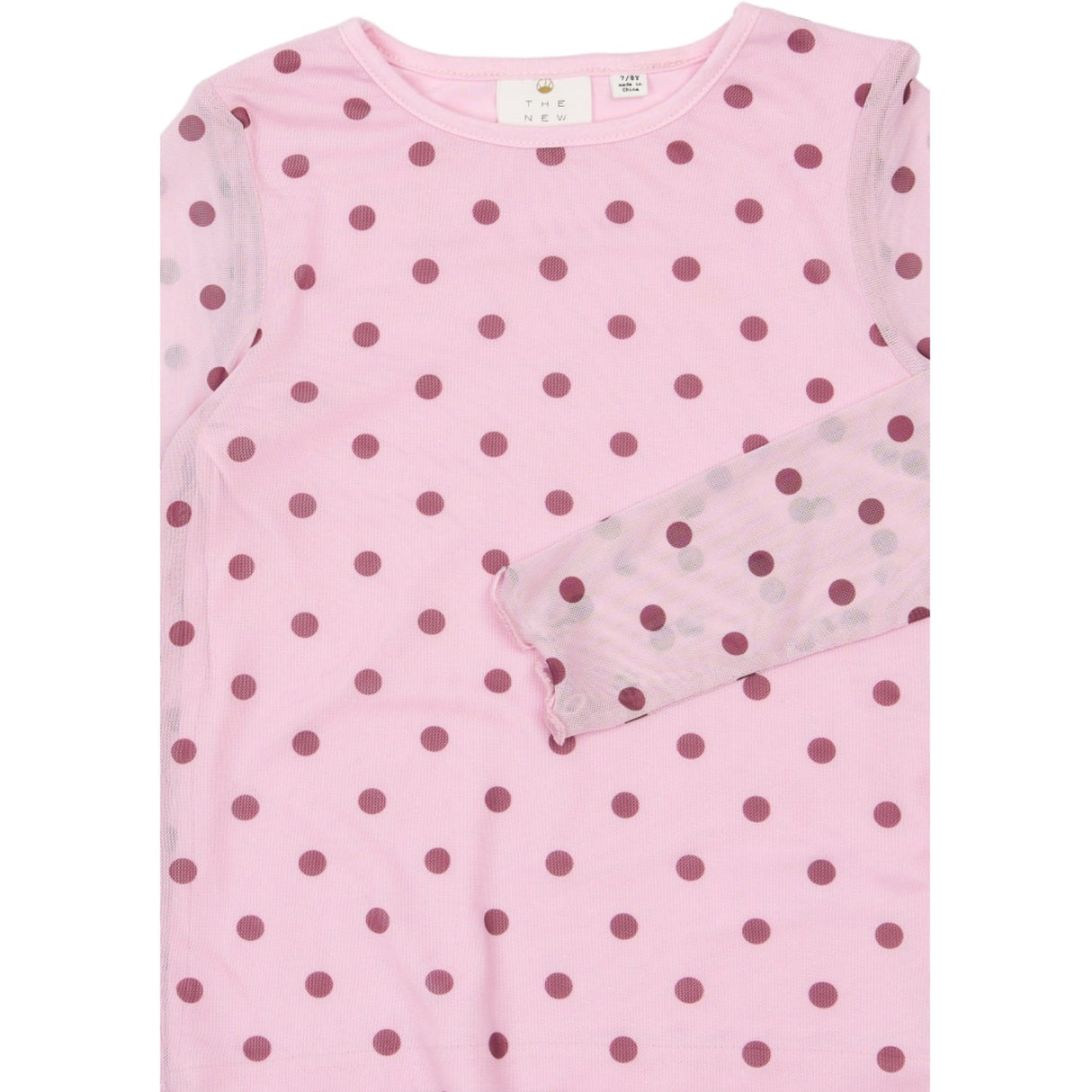 The New Pink Lavender AOP Tn Tnvandelia L_S Mesh Tee
