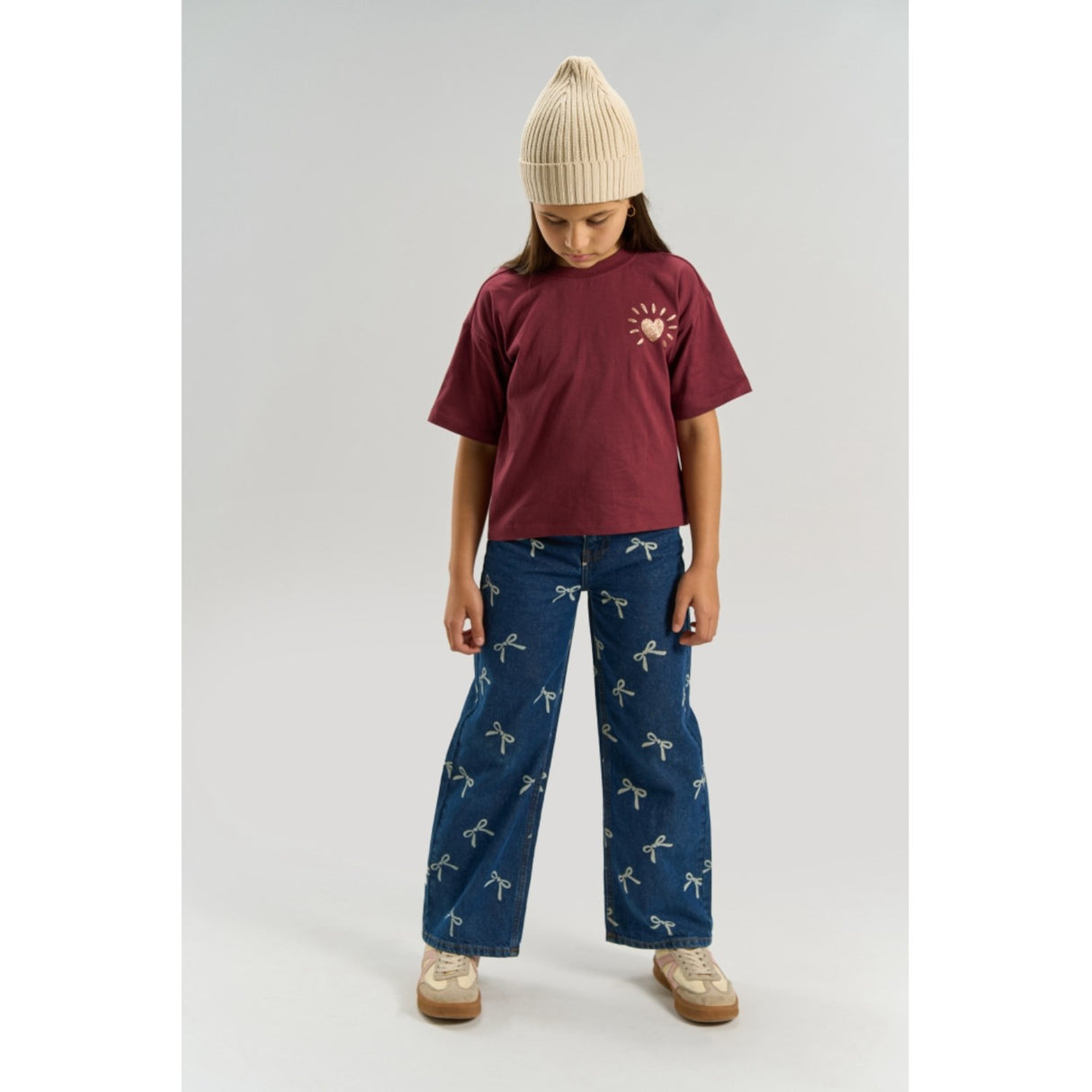The New Medium Blue Denim AOP Tnvirginia Wide Fit Jeans