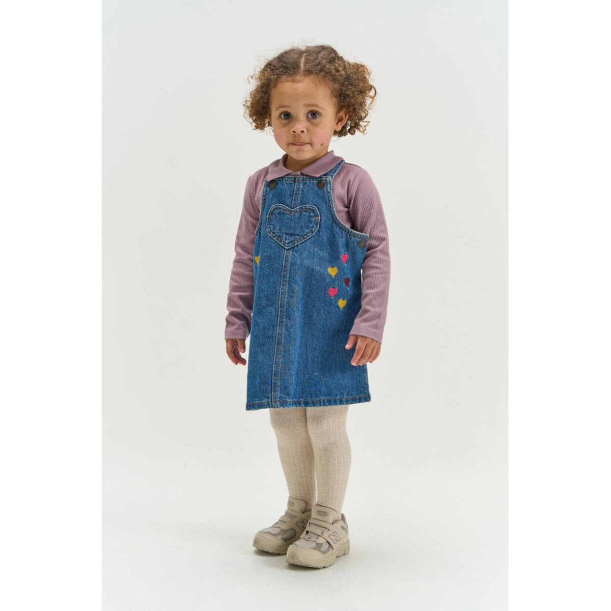 THE NEW Siblings Light Blue Denim Emb Tnstvalora S_L Denim Dress