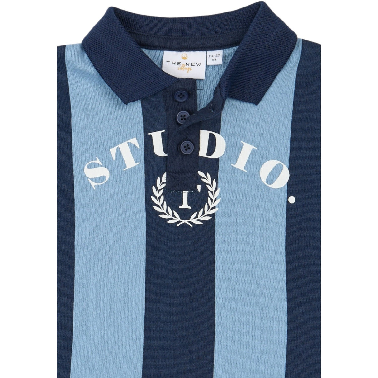 THE NEW Siblings Navy Blazer Striped Tnstviro L_S Polo