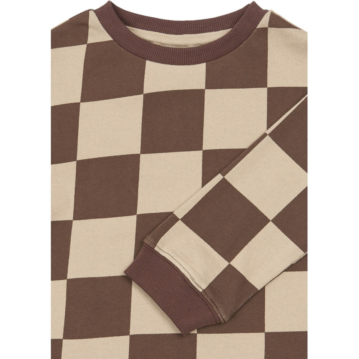 THE NEW Siblings Chestnut Check Tnstvebbo Os Sweatshirt