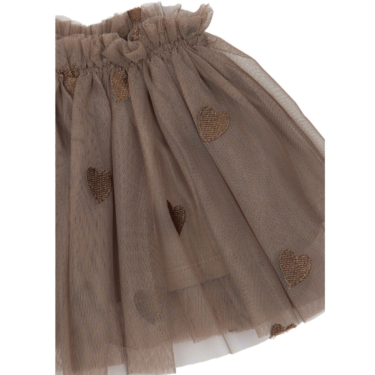 THE NEW Siblings Taupe Gray Emb Tn Tnsbynalla Mesh Skirt