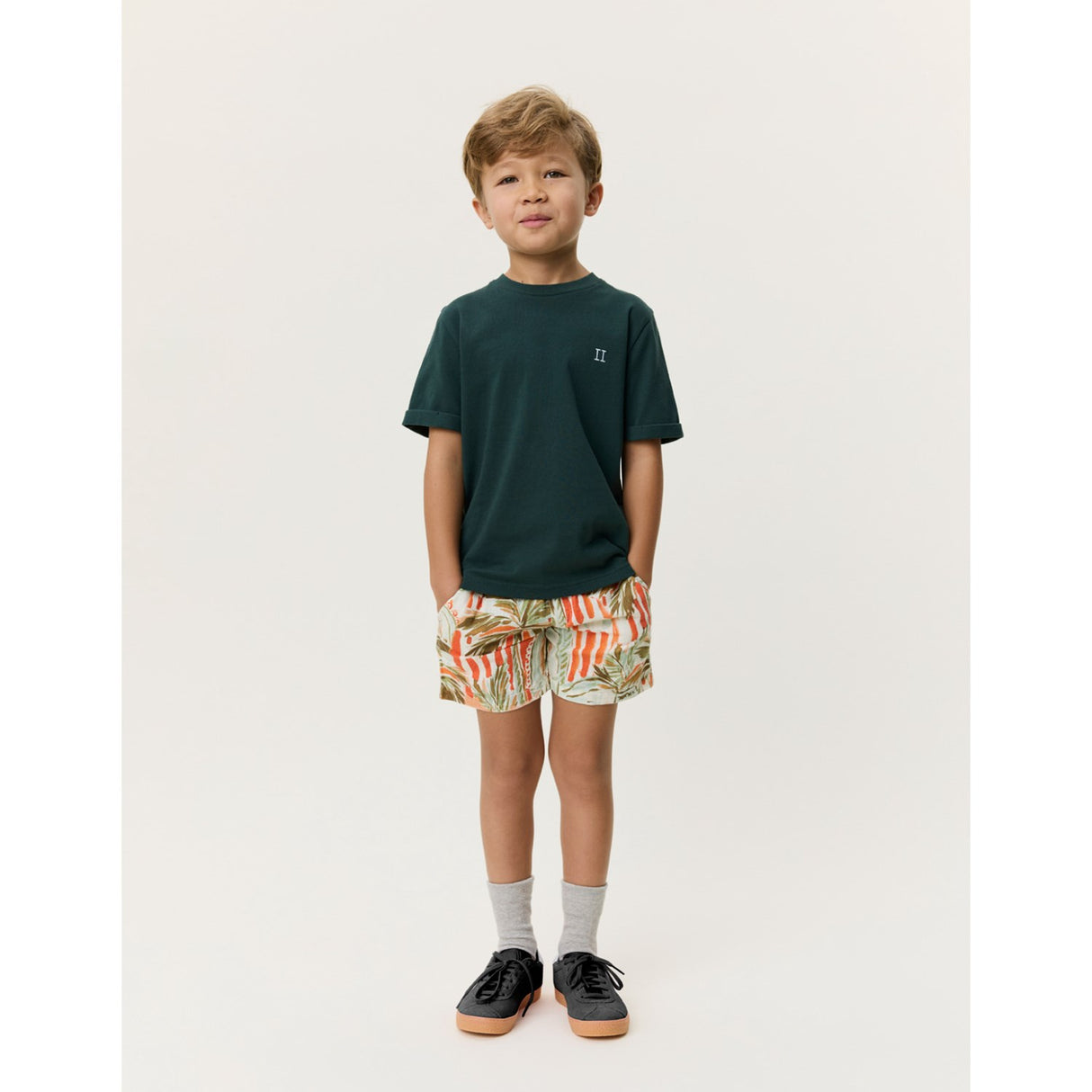 Les Deux Kids Pine Green Core Contrast T-Shirt KIDS
