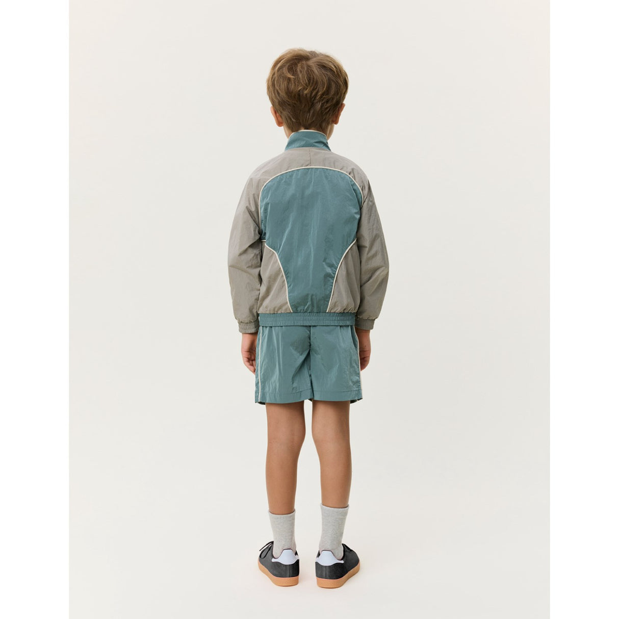 Les Deux Kids Tea Green Shiny Crisp Track Jacket KIDS