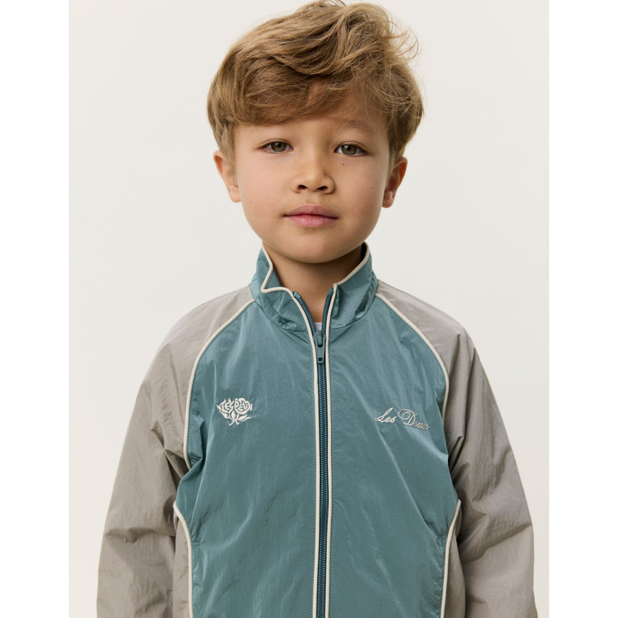Les Deux Kids Tea Green Shiny Crisp Track Jacket KIDS