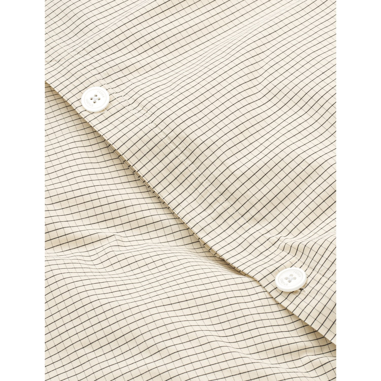 Studio Feder Creme Black Plaid Bedding Percale