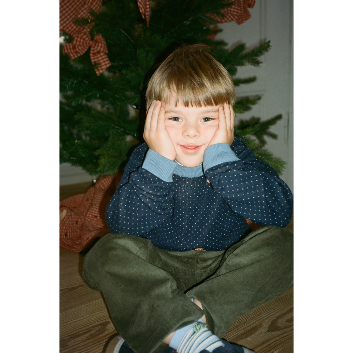 Flöss Navy Gingerbread Holger Sweater