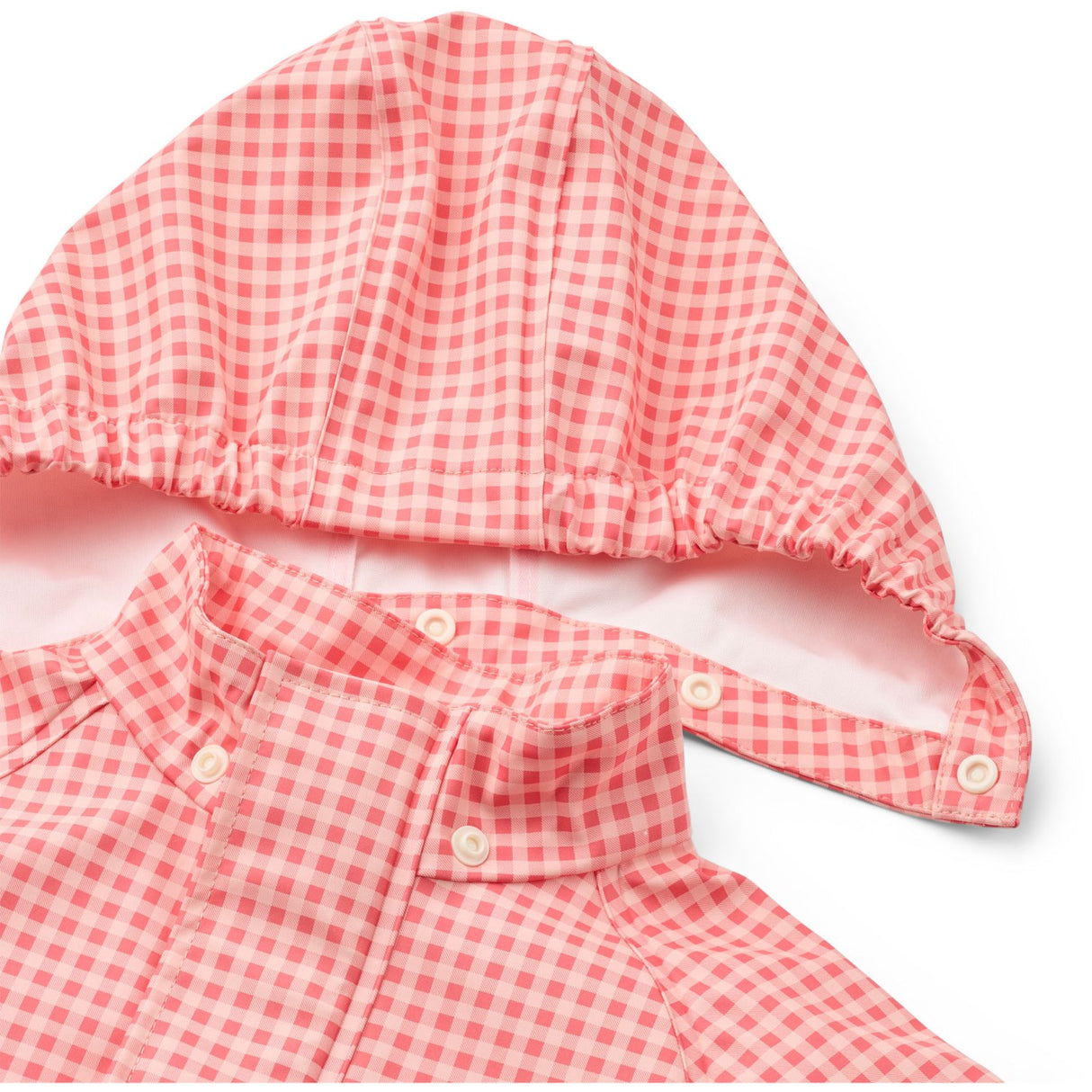 Flöss Pink Rose Gingham Dew Rainwear Set