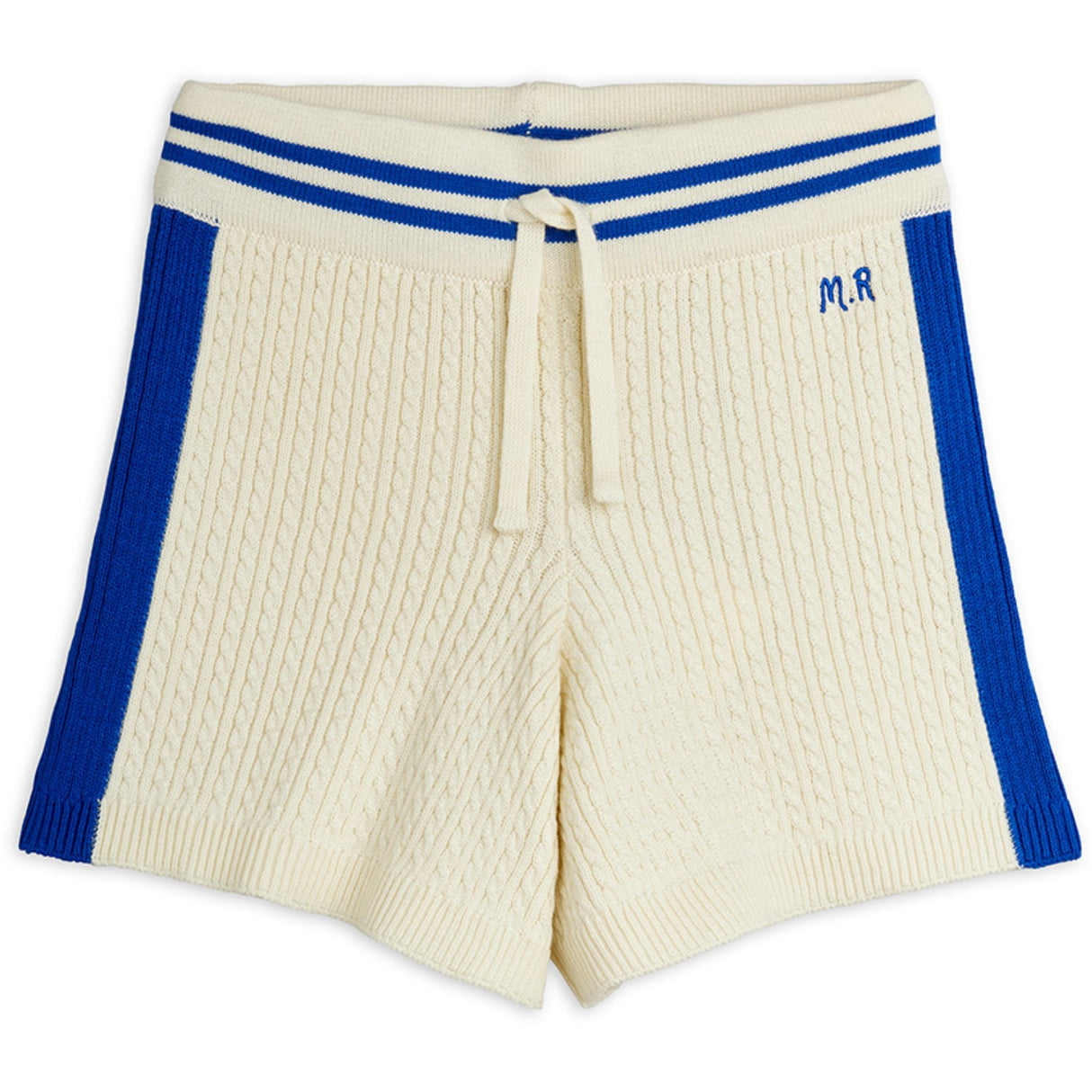 Mini Rodini Off-White Cable Knit Shorts