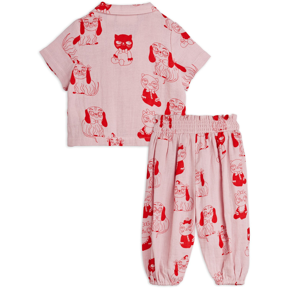 Mini Rodini Pink Minibabies Aop Baby Set