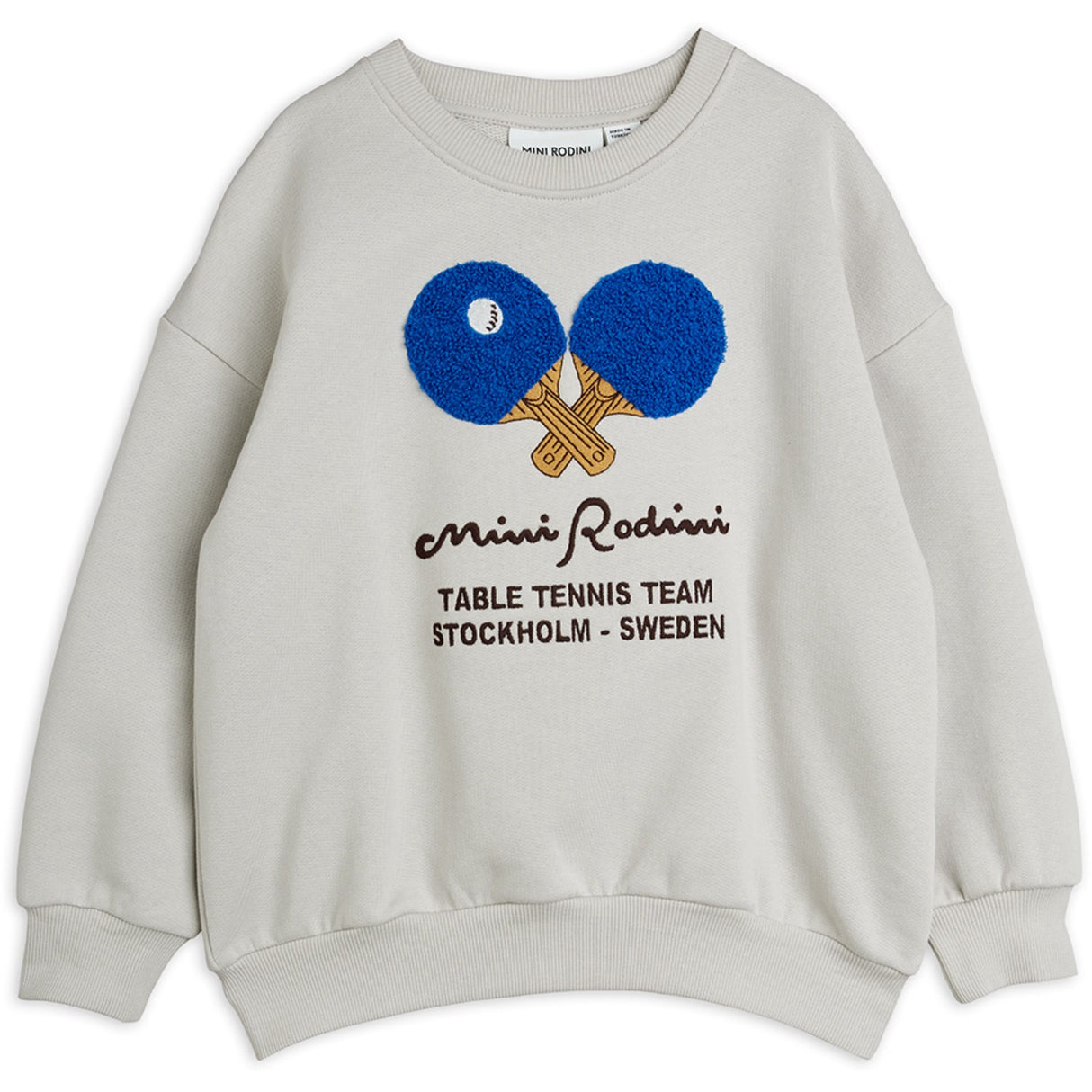 Mini Rodini Grey Table Tennis Chenille Sweatshirt