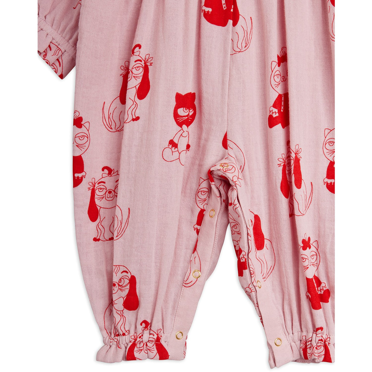 Mini Rodini Pink Minibabies Aop Woven Jumpsuit