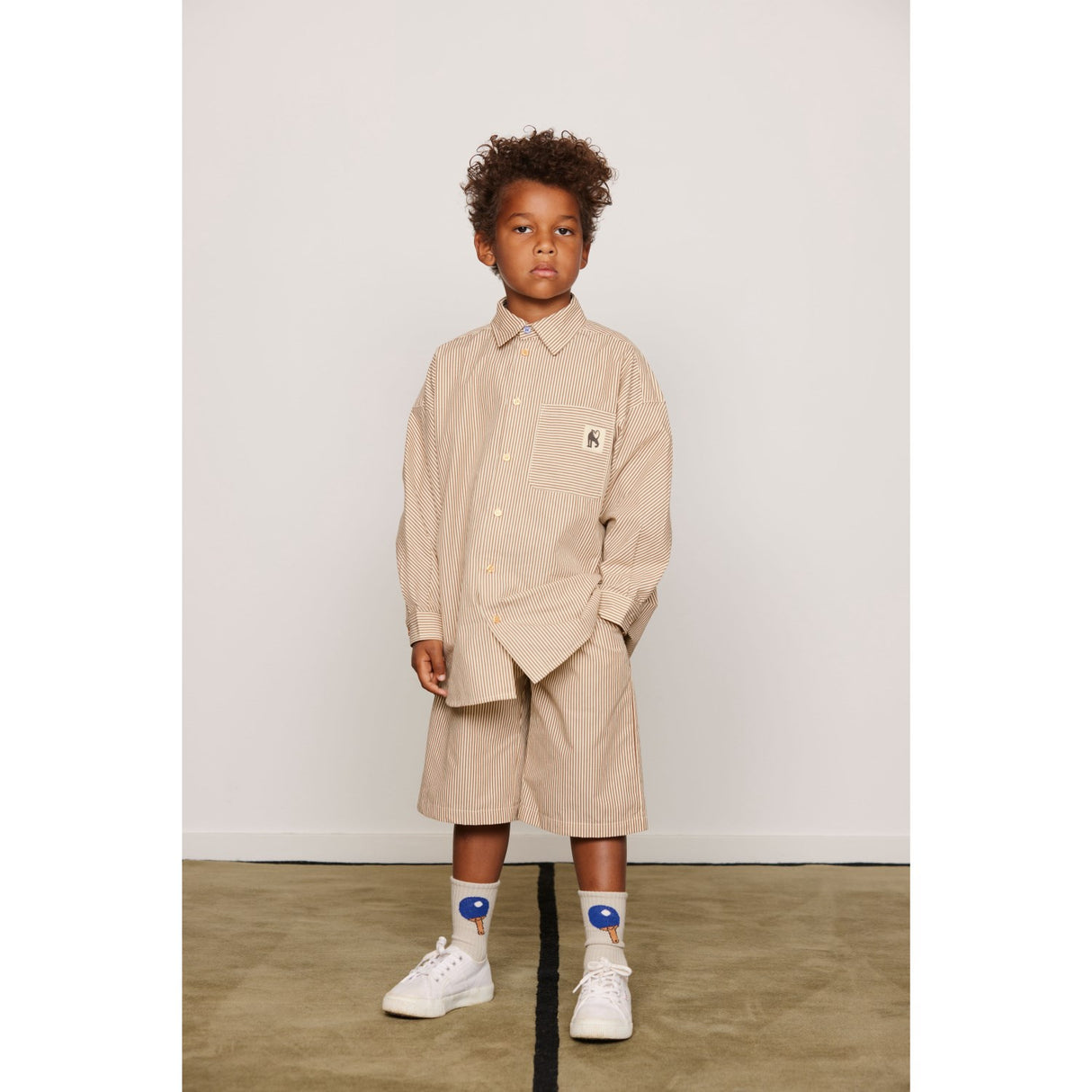 Mini Rodini Brown Poplin Yd Woven Shorts