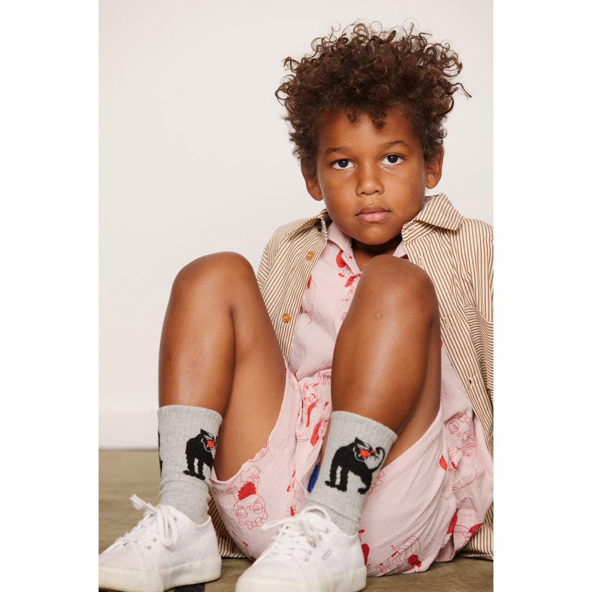 Mini Rodini Brown Poplin Yd Ls Shirt