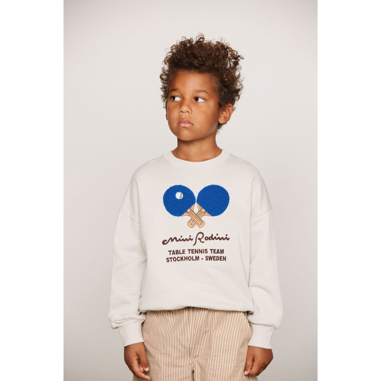 Mini Rodini Grey Table Tennis Chenille Sweatshirt