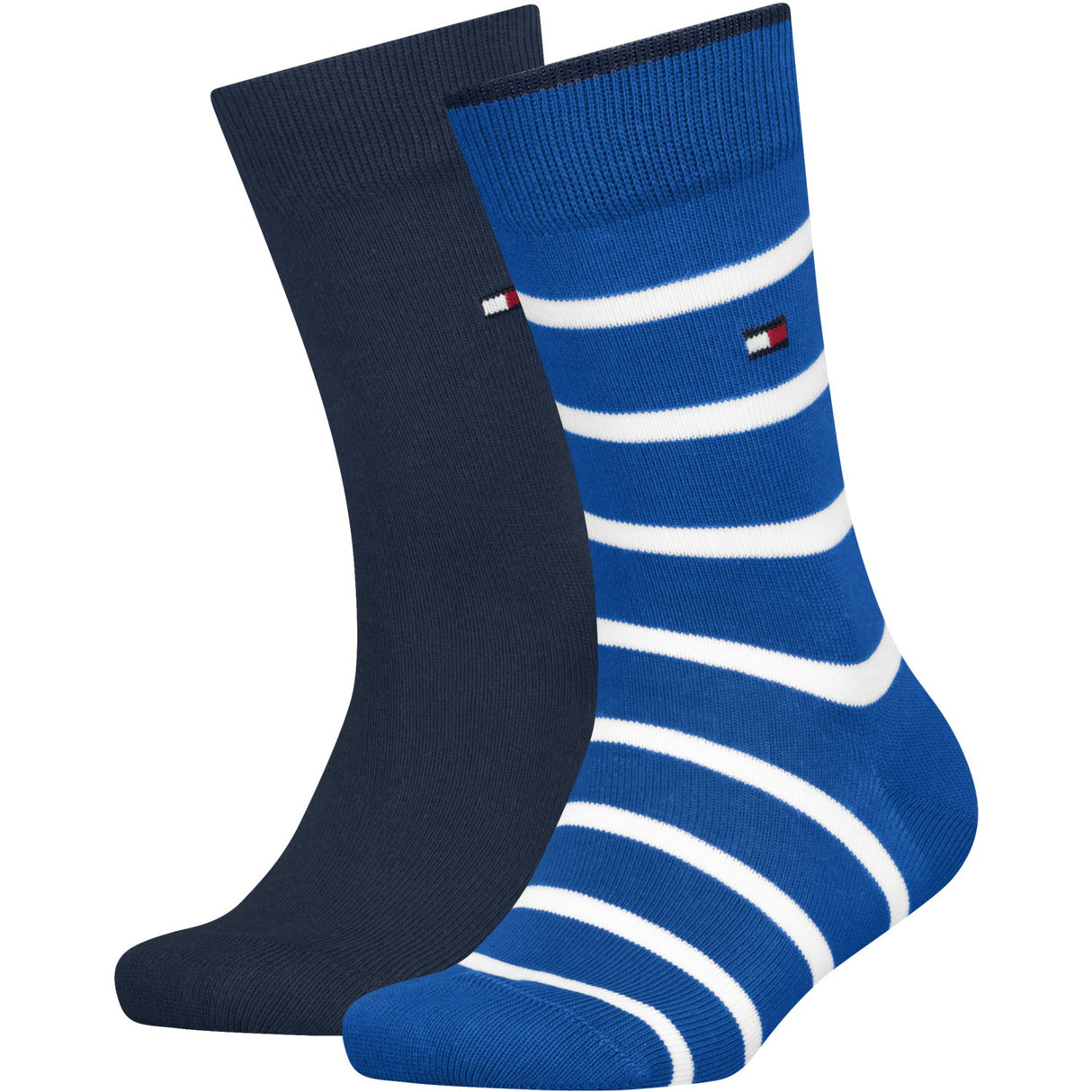 Tommy Hilfiger Bright Blue Kids Socks 2-Pack Breton Stripe