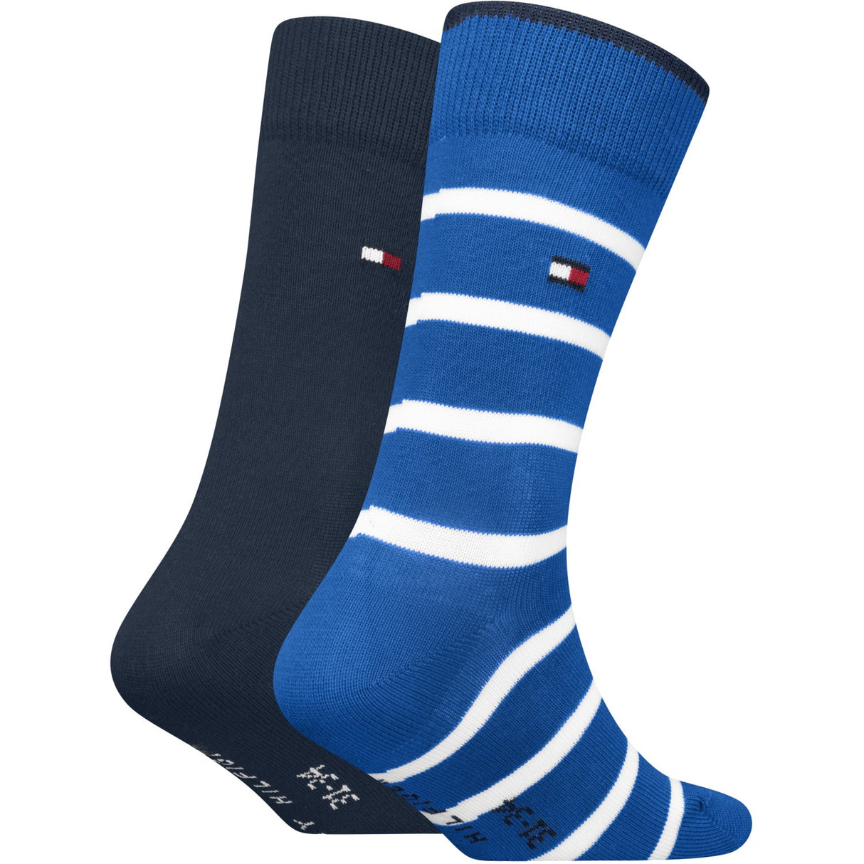 Tommy Hilfiger Bright Blue Kids Socks 2-Pack Breton Stripe