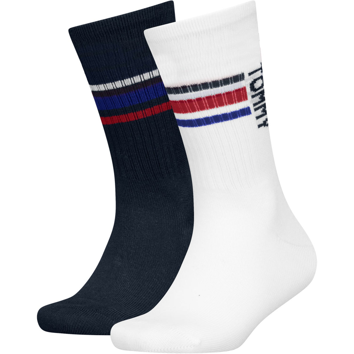 Tommy Hilfiger White Kids Socks 2-Pack Sport Stripe Tommy