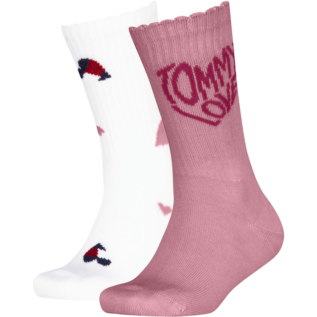 Tommy Hilfiger Pink Kids Socks 2-Pack Tommy Love