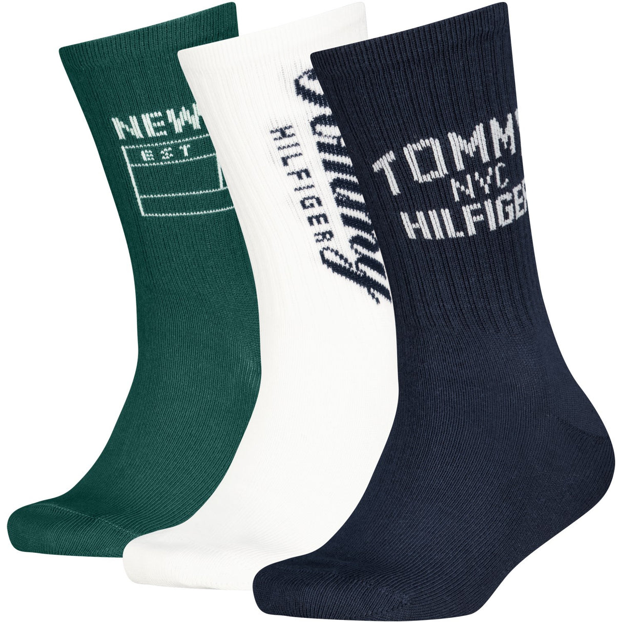 Tommy Hilfiger Navy Kids Socks 3-Pack Ny Sport