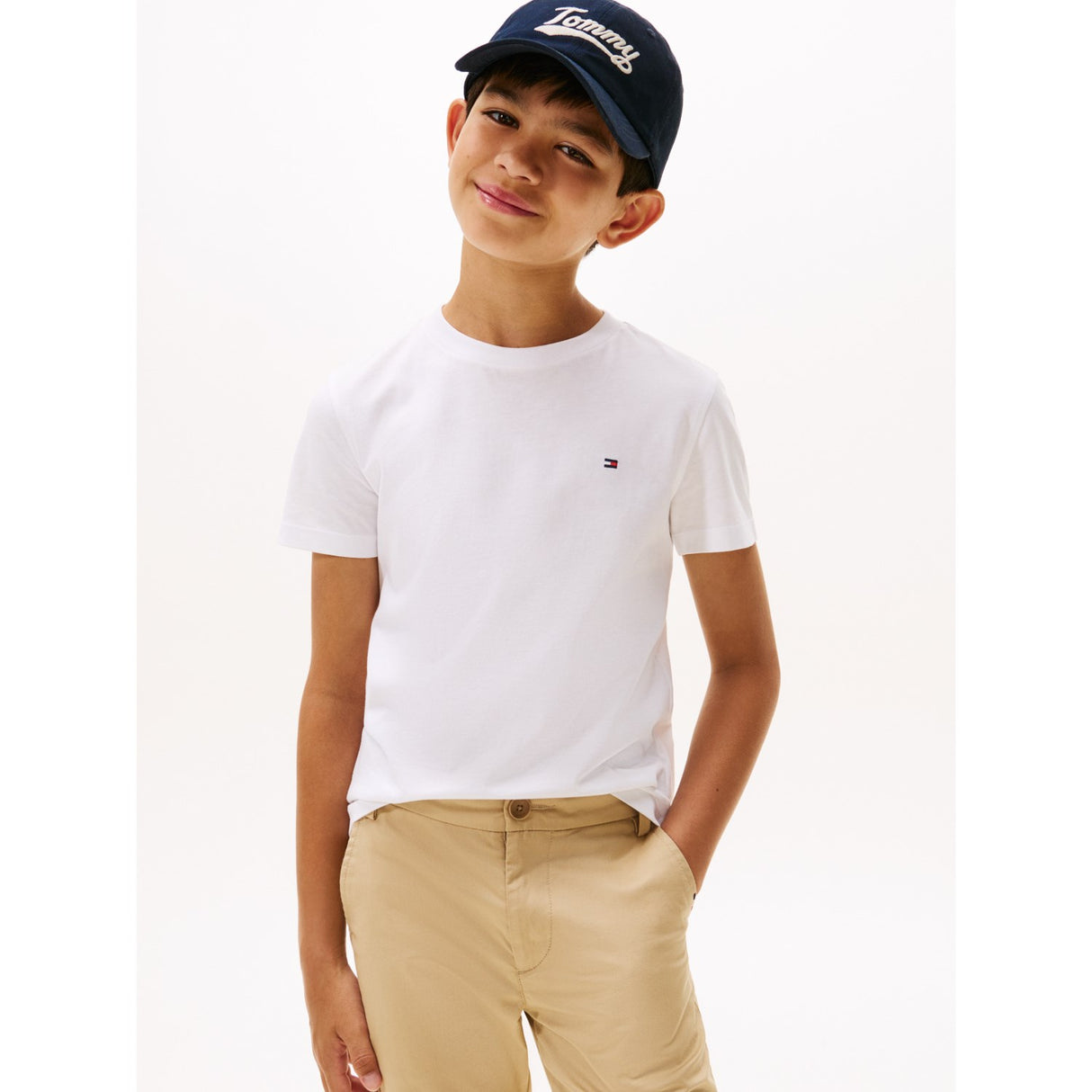 Tommy Hilfiger White Essential Cotton Reg Fit Tee Ss