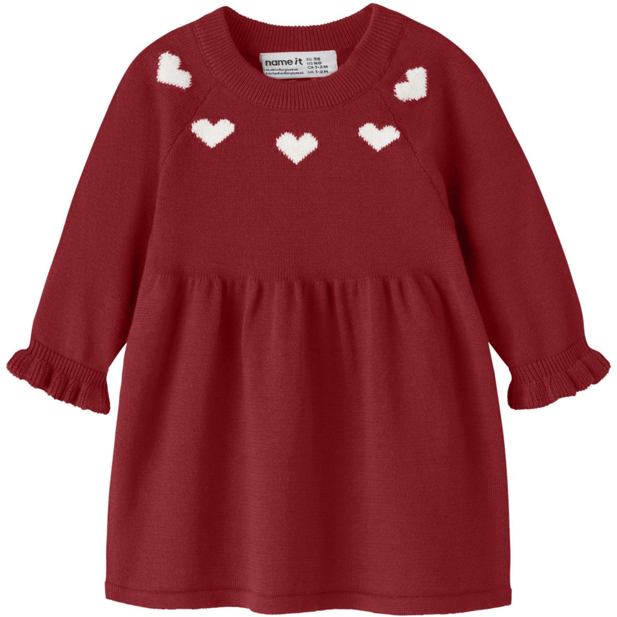 Name It Red Dahlia Nmfrisse Ls Knit Dress