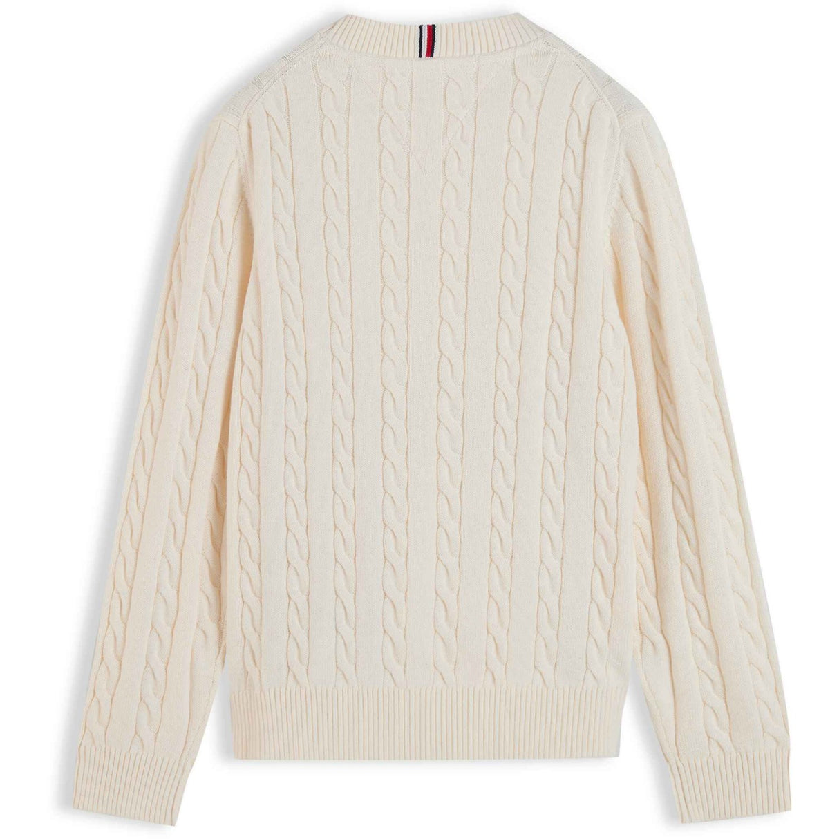 Tommy Hilfiger Ivory Petal Cotton Cable Sweater