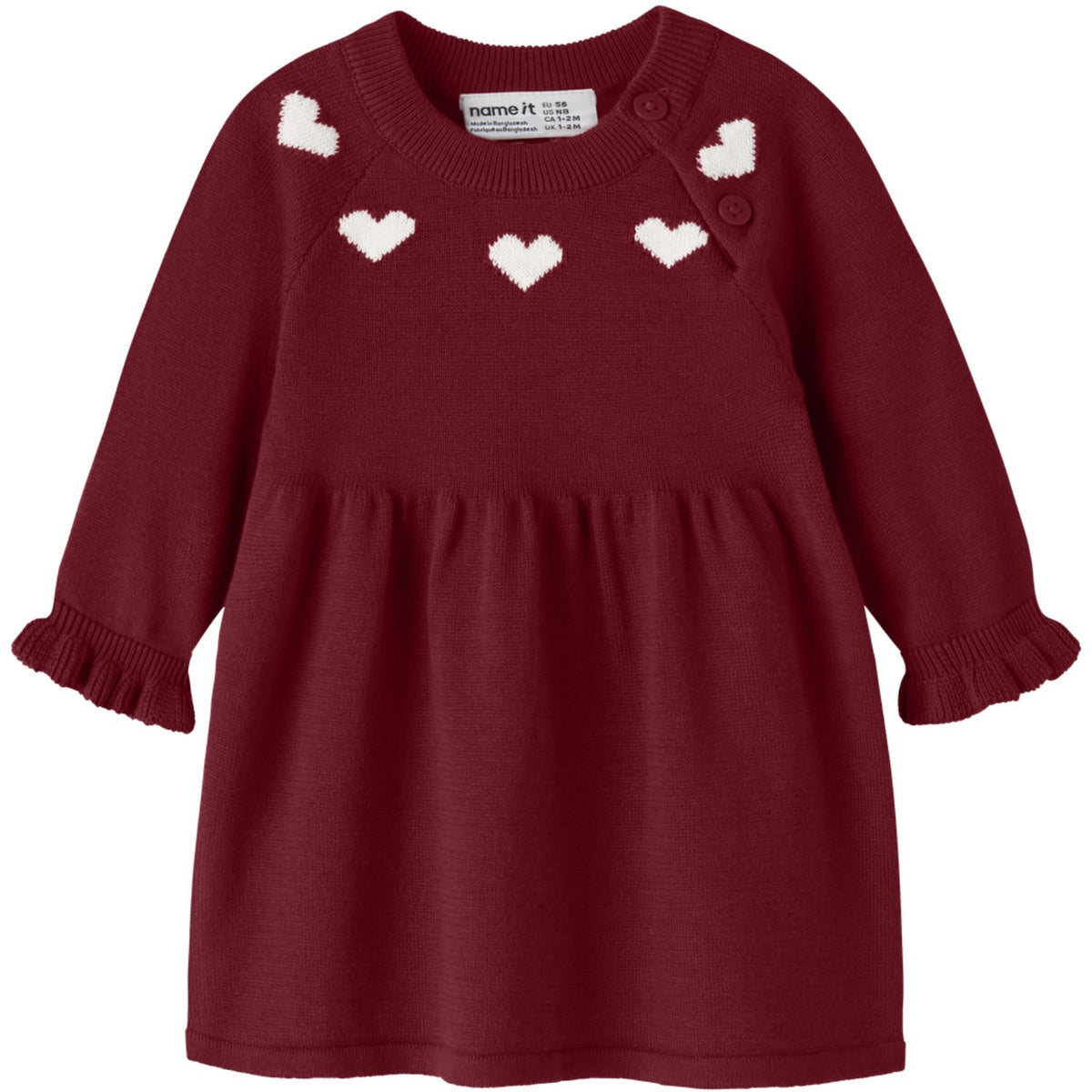 Name It Red Dahlia Nbfrisse Ls Knit Dress