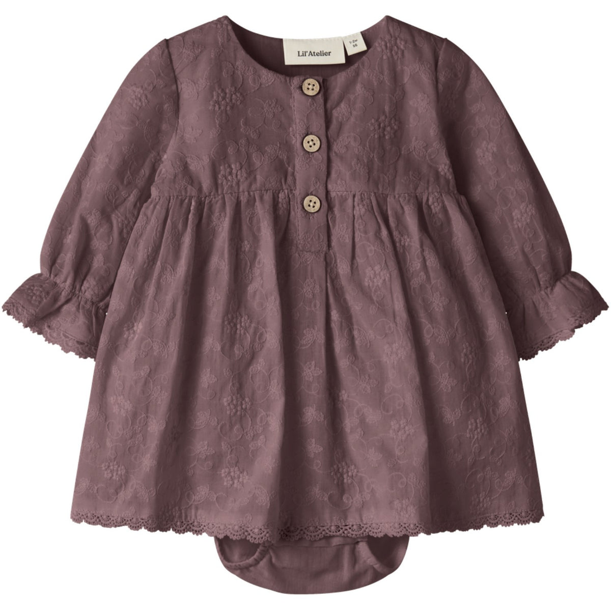 Lil'Atelier Rose Taupe Nbfrenna Ls Loose Body Dress Lil