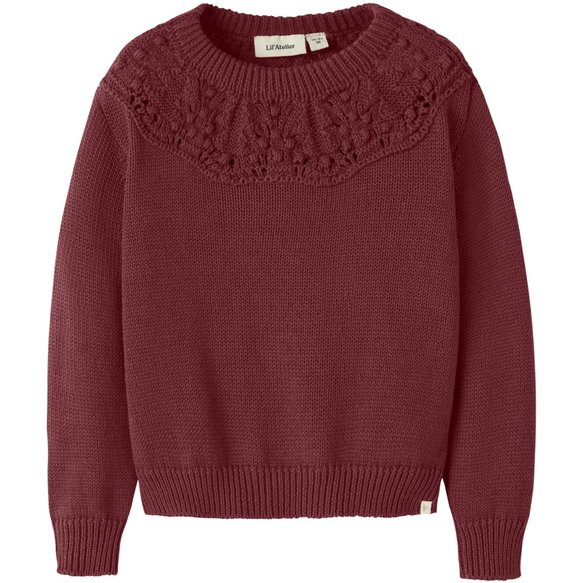 Lil'Atelier Biking Red Nmfreva Ls Loose Knit Lil